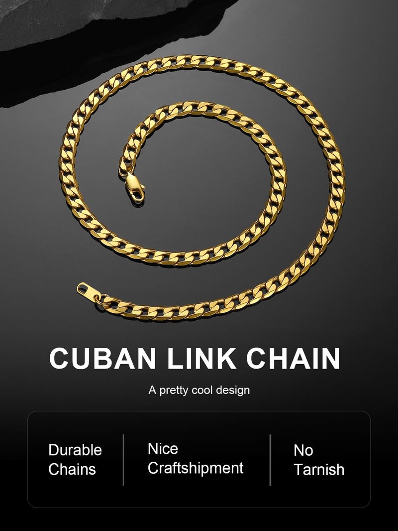 ChainsPro Gold Plated Chains Hiphop Necklaces Metal Stainless Steel Jewelry 22 inch Choker Golden - Image 4